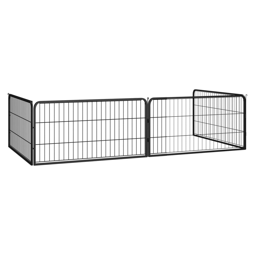 8-40 Panel Dog Playpen Black 100x50 cm to 1100 x 900 x 50 cm Powder-coated Steel V0671091762