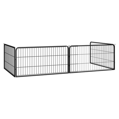 8-40 Panel Dog Playpen Black 100x50 cm to 1100 x 900 x 50 cm Powder-coated Steel V0671091762