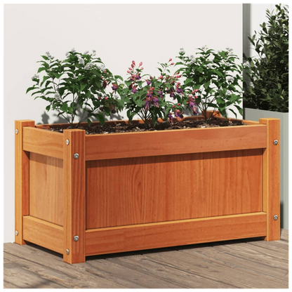 vidaXL Garden Planter Wax Brown 60x31x31 cm Solid Wood Pine S0671394922