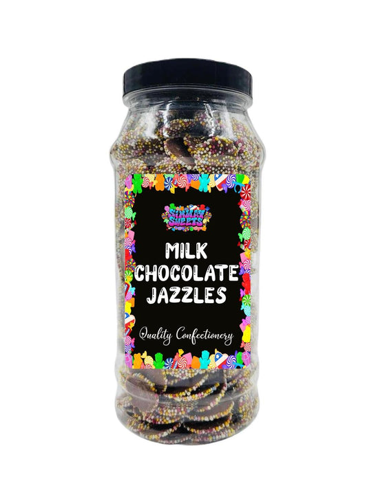 Milk Chocolate Jazzles Snowies Jazzies Retro Sweets Gift Jar