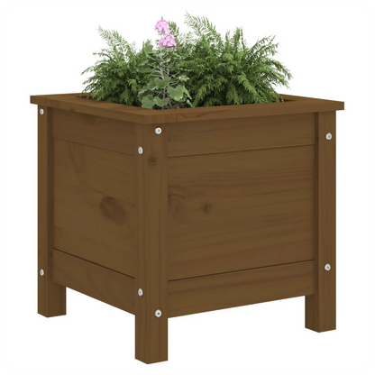 vidaXL Garden Planter Honey Brown 40x40x39 cm Solid Wood Pine S0671357778