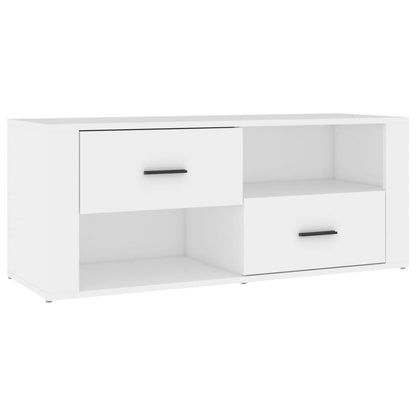 vidaXL TV Cabinet White 100x35x40 cm Engineered Wood S0671089577