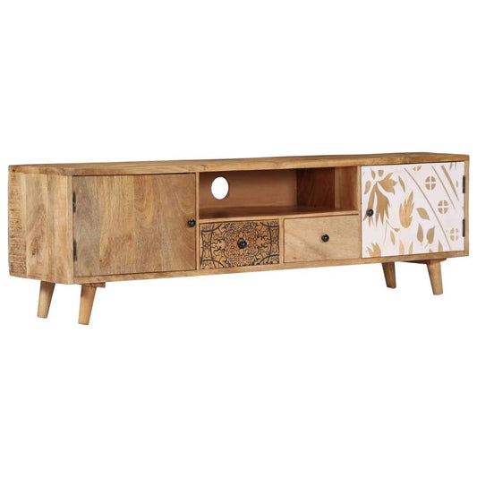 TV Cabinet 140x30x40 cm Solid Mango Wood S069792529