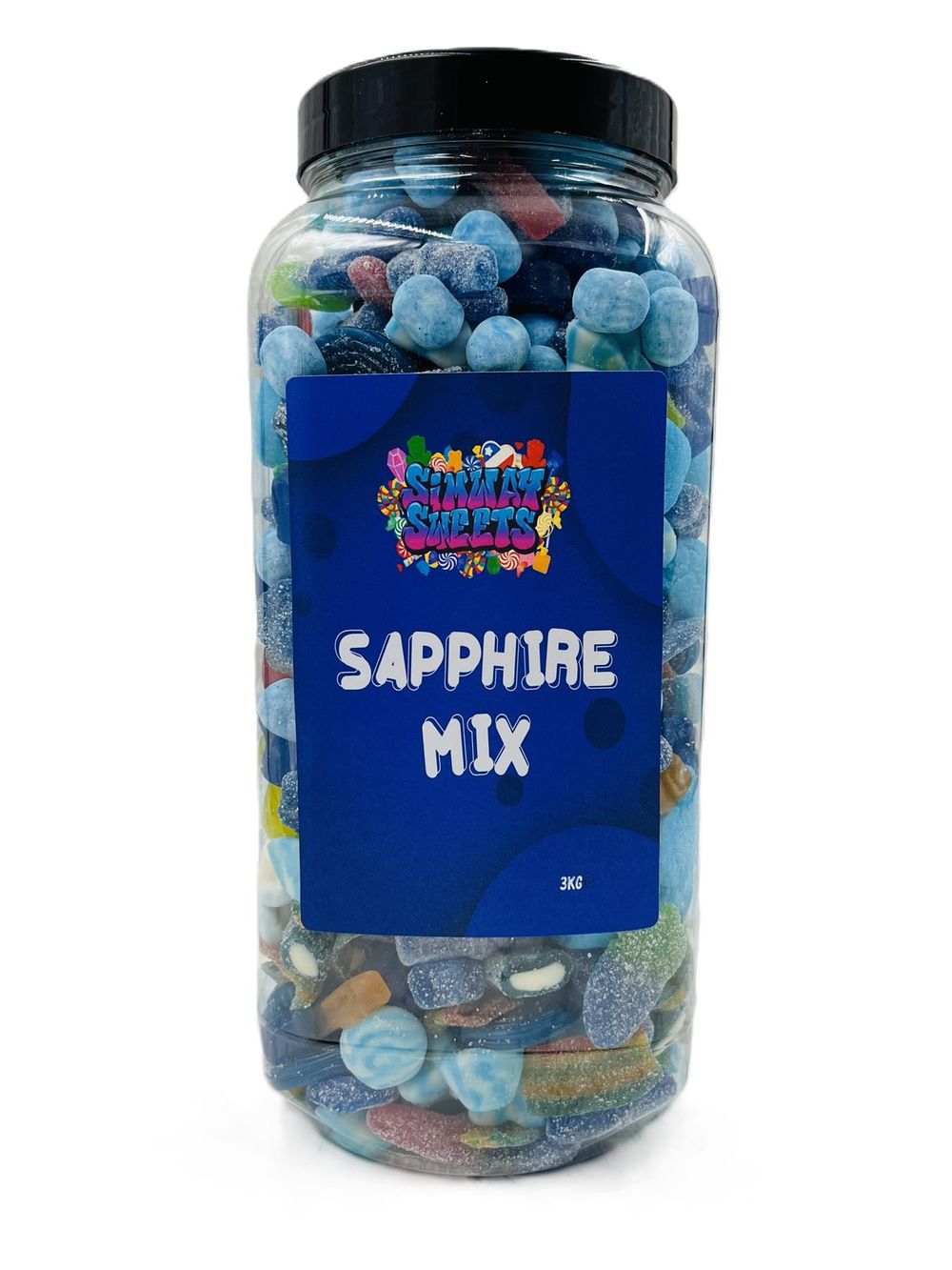 Simway Sweets Sapphire Mix Sweet Gift Huge Mega 3KG Candy Jar