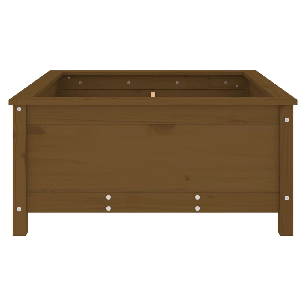 Garden Planter Honey Brown 82.5x82.5x39 cm Solid Wood Pine S0671357951