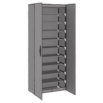 vidaXL Shoe Cabinet Grey 60x30x166 cm Fabric S0671076729