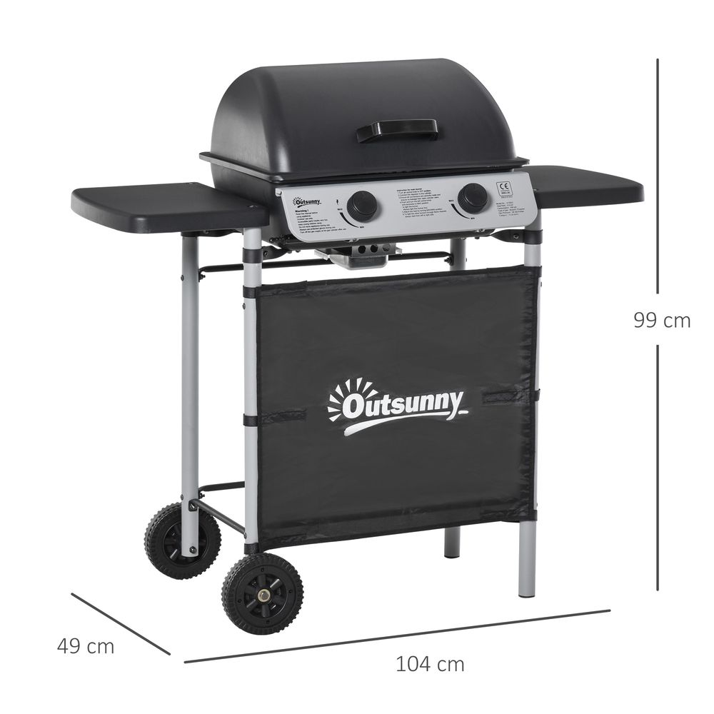 2 Burner Gas Barbecue Grill Propane Gas BBQ 5.6 kW S0671072004