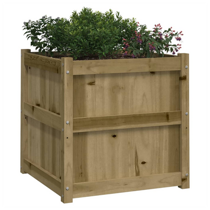 vidaXL Garden Planter 60x60x60 cm Impregnated Wood Pine S0671384883