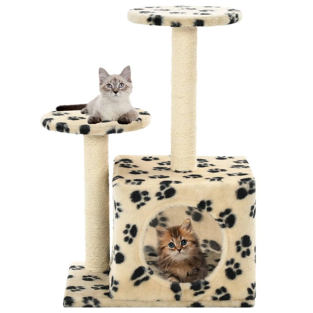 Cat Tree with Sisal Scratching Posts 60 cm S069789352