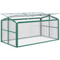 Outsunny Aluminium Cold Frame Greenhouse Planter with Openable Top 130x70x61cm S0671383556