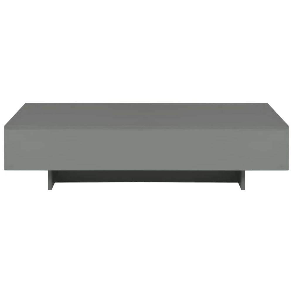 Coffee Table High Gloss Grey 115x55x31 cm MDF V069819156