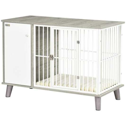 PawHut Dog Crate Furniture, Indoor Dog Kennel Side End Table, 98x48x70.5 cm S0671129830