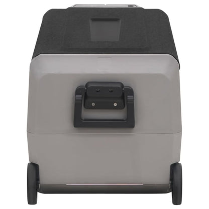 vidaXL Cool Box with Wheel and Handle Black & Grey 50 L PP & PE S0671210604