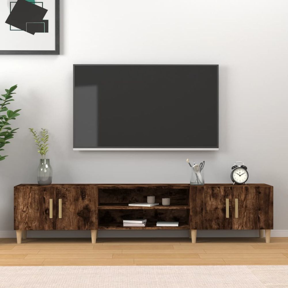 vidaXL TV Cabinet White 180x31.5x40 cm Engineered Wood S0671161695