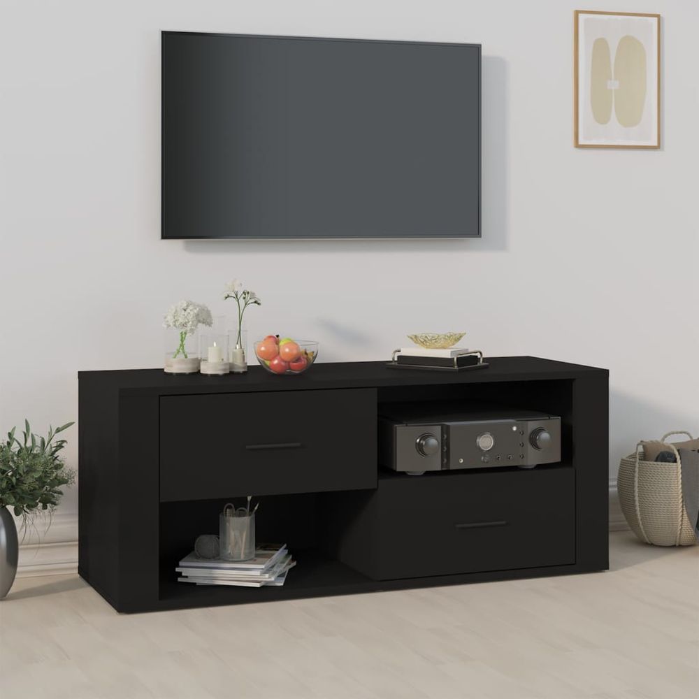 vidaXL TV Cabinet White 100x35x40 cm Engineered Wood S0671092539