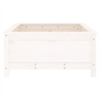 vidaXL Garden Planter White 82.5x82.5x39 cm Solid Wood Pine S0671357748