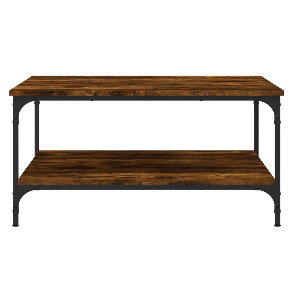 vidaXL Coffee Table Smoked Oak 80x80x40 cm Engineered Wood S0671262066