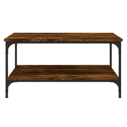 vidaXL Coffee Table Smoked Oak 80x80x40 cm Engineered Wood S0671262066