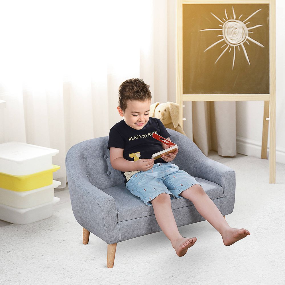 Kids Mini Sofa Children Armchair Seating Chair Bedroom Playroom Furniture Grey S0671347036