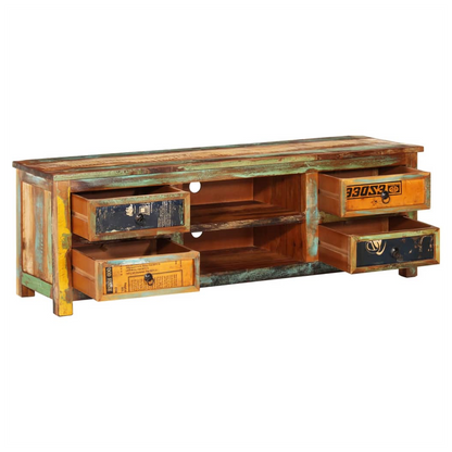 Reclaimed Wood TV Cabinet TV Stand 4 Drawers S0671367027