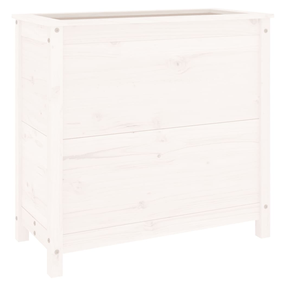 vidaXL Garden Planter White 82.5x40x78 cm Solid Wood Pine S0671358007