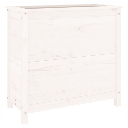 vidaXL Garden Planter White 82.5x40x78 cm Solid Wood Pine S0671358007