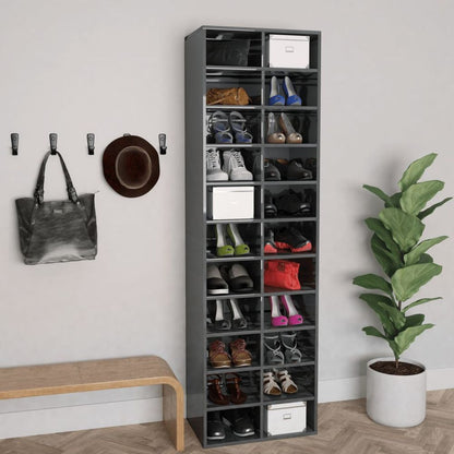 vidaXL Shoe Cabinet Sonoma Oak 54x34x183 cm Engineered Wood S069813068