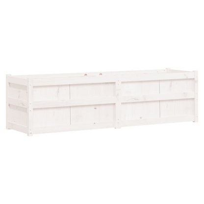 vidaXL Garden Planter White 180x50x50 cm Solid Wood Pine S0671392280