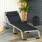 Foldable Reclining Sun Lounger Lounge Chair Camping Bed Cot with Pillow V067942431