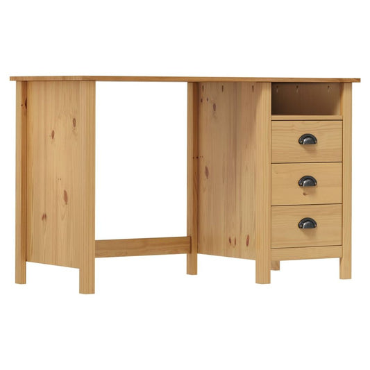 Desk Hill with 3 Drawers 120x50x74 cm Solid Pine Wood V0671198851