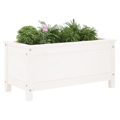 vidaXL Garden Planter White 82.5x40x39 cm Solid Wood Pine S0671357706