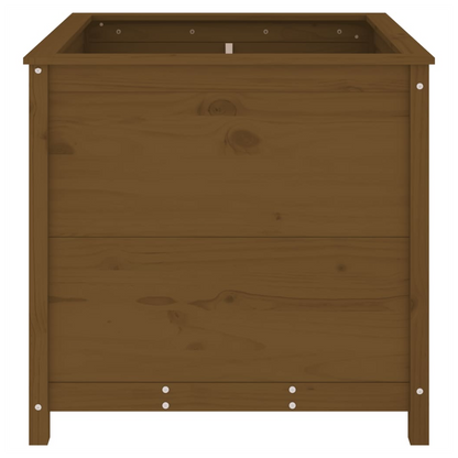 Garden Planter Honey Brown 82.5x82.5x78 cm Solid Wood Pine S0671357732