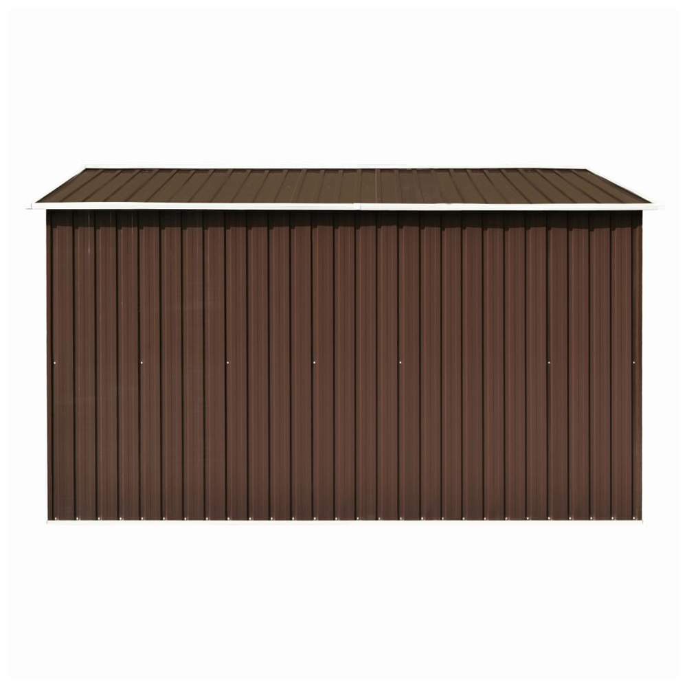 vidaXL Garden Shed 257x298x178 cm Metal Brown V0671188121