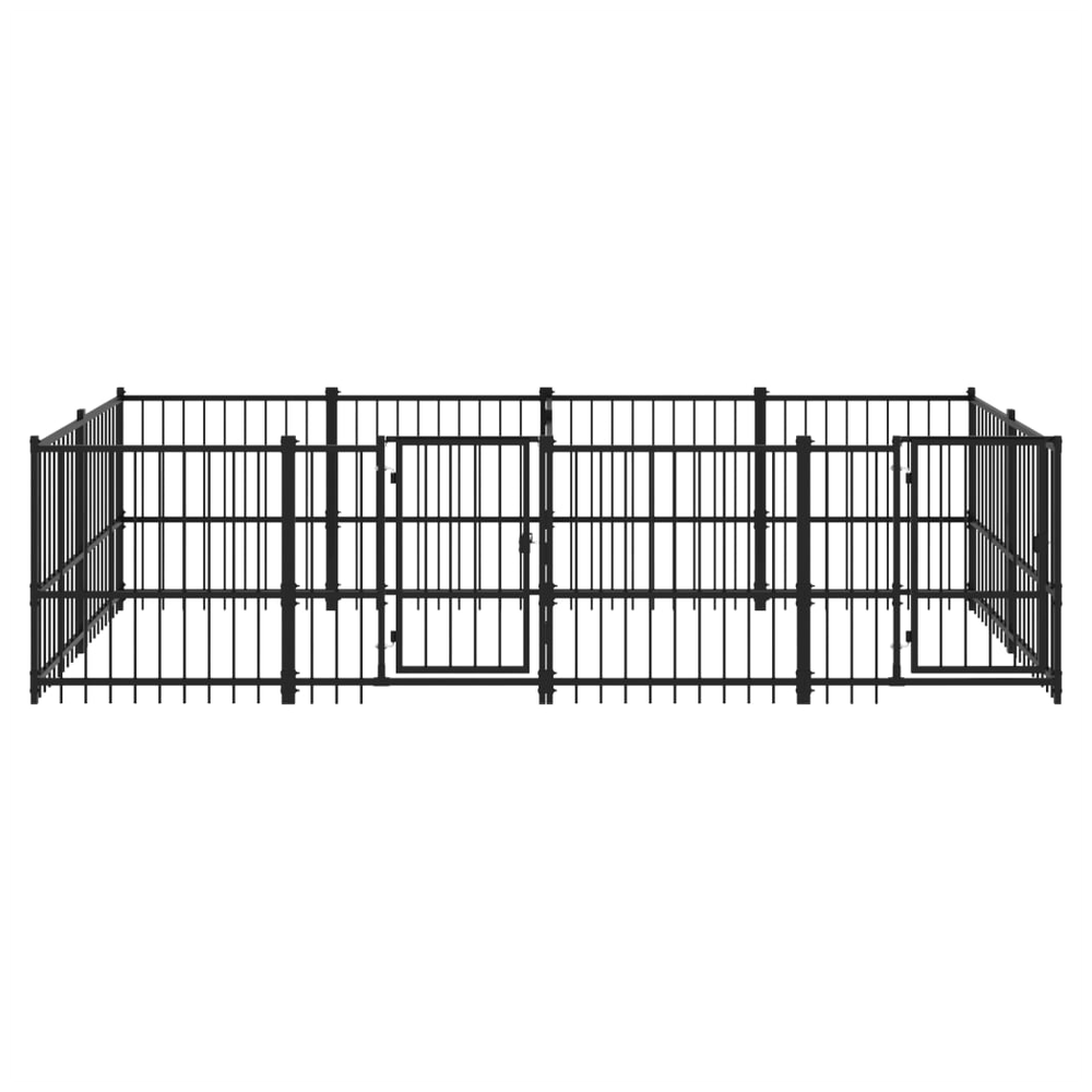 Outdoor Dog Kennel Steel 388 x 193.5 x 100 cm to 976 x 198 x 128 cm V0671100170