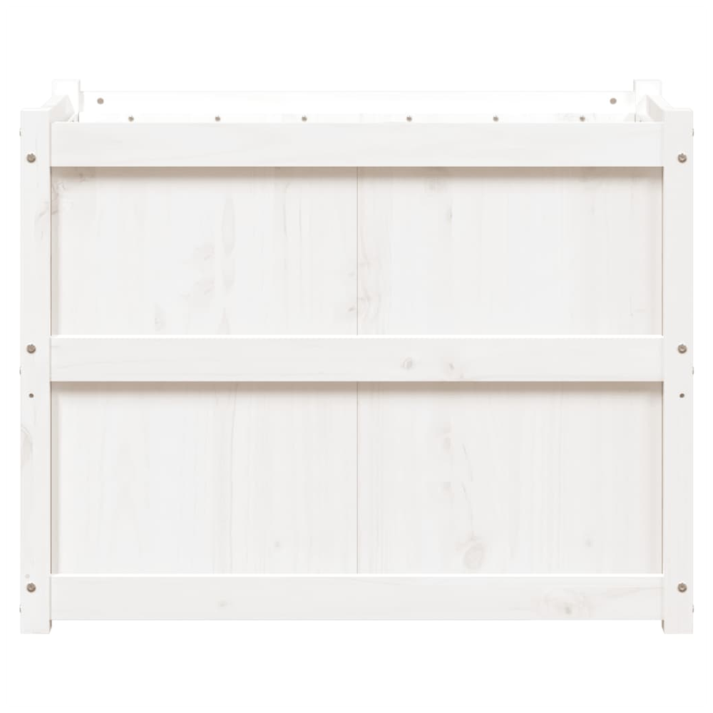 vidaXL Garden Planter White 90x50x70 cm Solid Wood Pine S0671381123