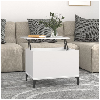 Coffee Table White 60x44.5x45 cm Engineered Wood S0671105454