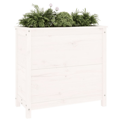 vidaXL Garden Planter White 82.5x40x78 cm Solid Wood Pine S0671358007