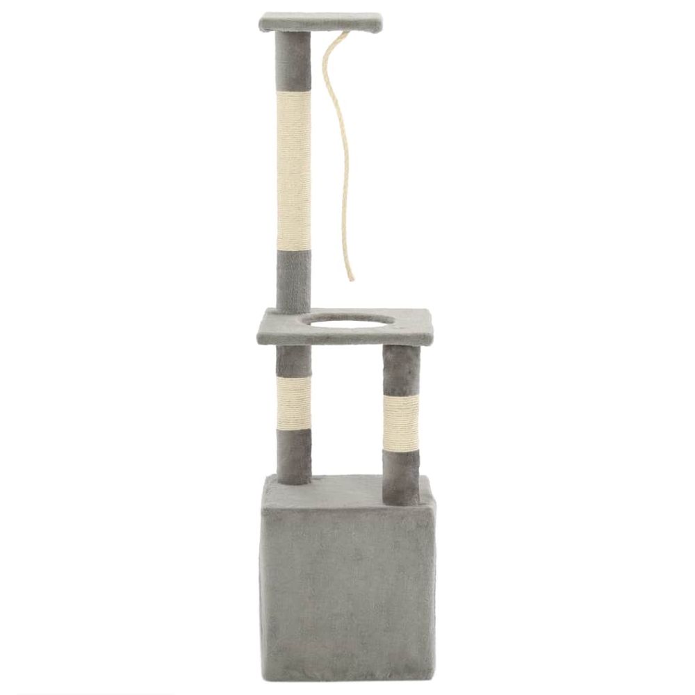 vidaXL Cat Tree with Sisal Scratching Posts 109 cm Grey S069789425