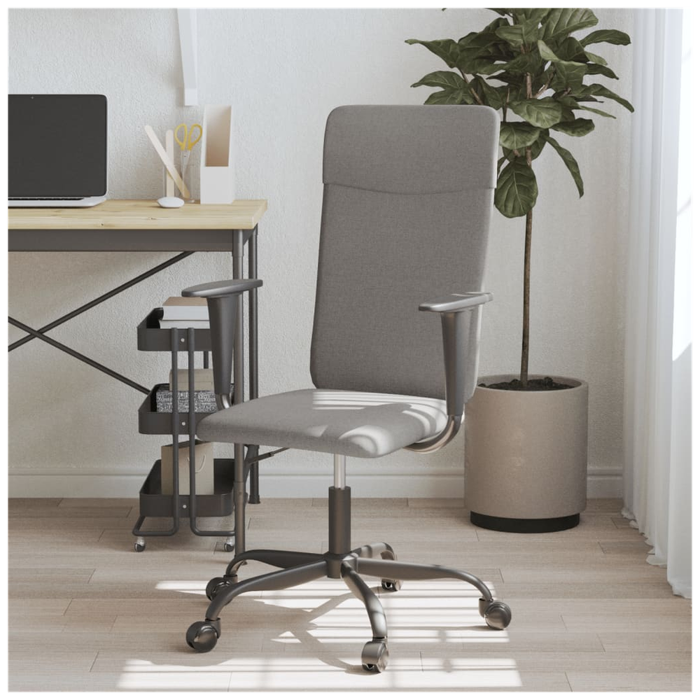 vidaXL Office Chair Dark Grey Fabric S0671359013