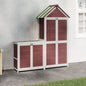 2 Piece Garden Tool Shed Set Mocha Solid Wood Pine S0671214958