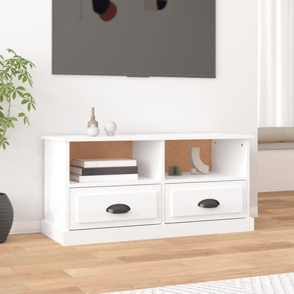 vidaXL TV Cabinet White 93x35.5x45 cm Engineered Wood S0671161082