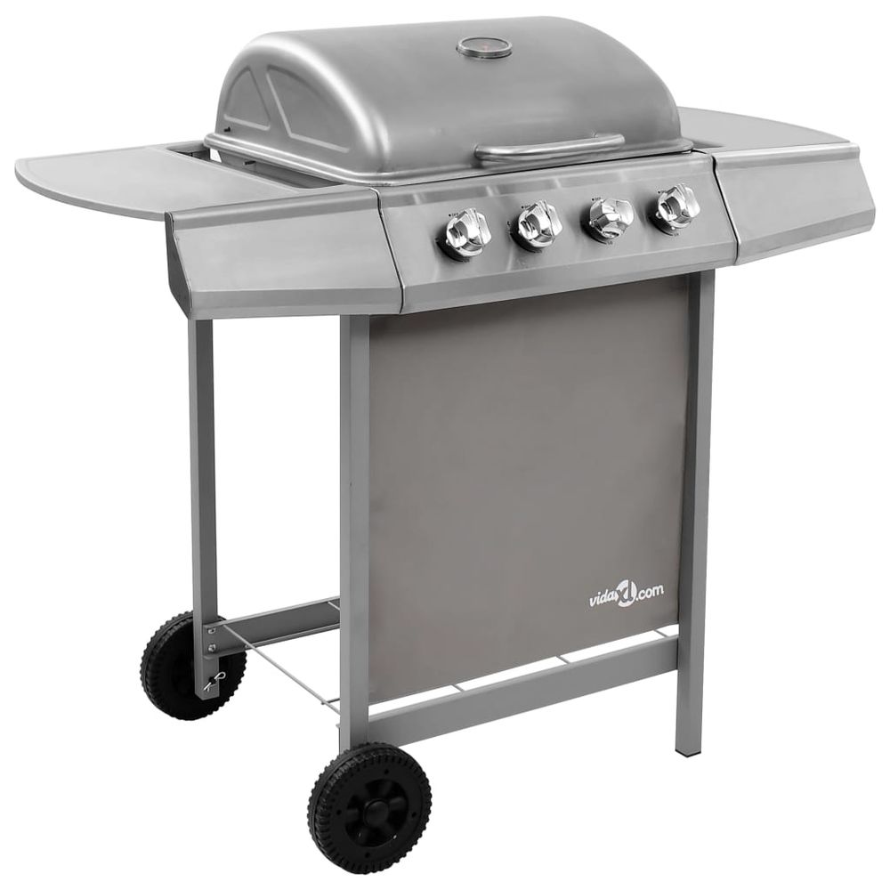 Gas BBQ Grill with 4 Burners Silver S069812000