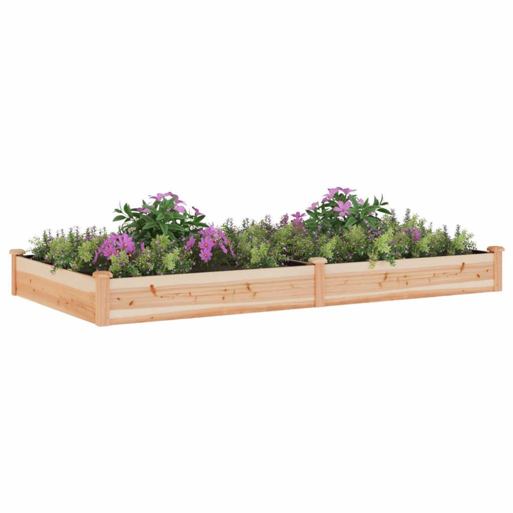 Garden Raised Bed with Liner 240x120x25 cm Solid Wood Fir S0671212306