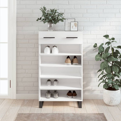 vidaXL Shoe Cabinet White 60x35x105 cm Engineered Wood S0671257037