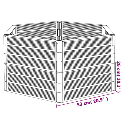 vidaXL Garden Planters 2 pcs Anthracite PP S0671261581