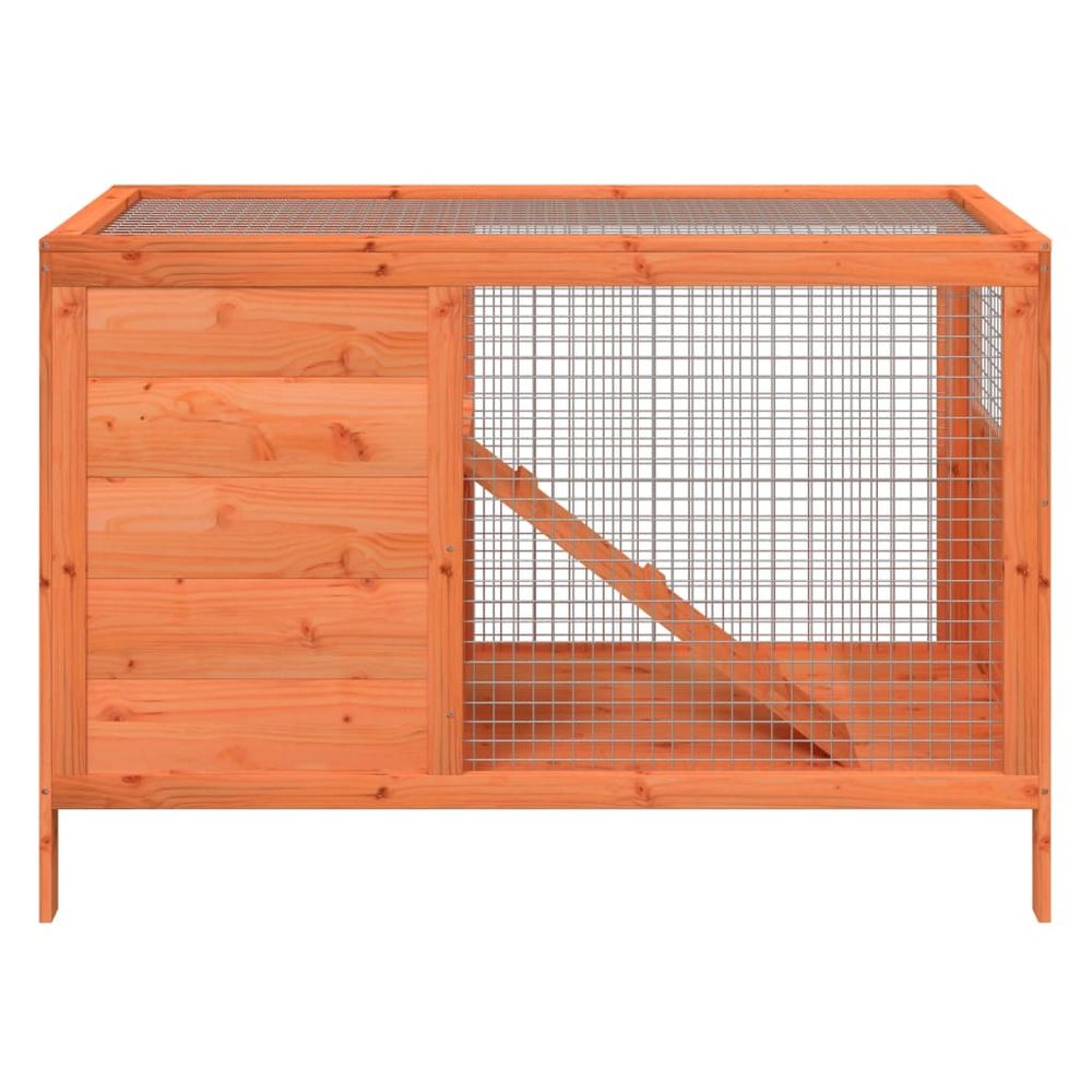 vidaXL Rabbit Hutch Brown 103x44x69.5 cm Solid Wood Pine S0671251853