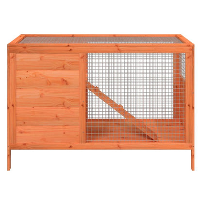 vidaXL Rabbit Hutch Brown 103x44x69.5 cm Solid Wood Pine S0671251853