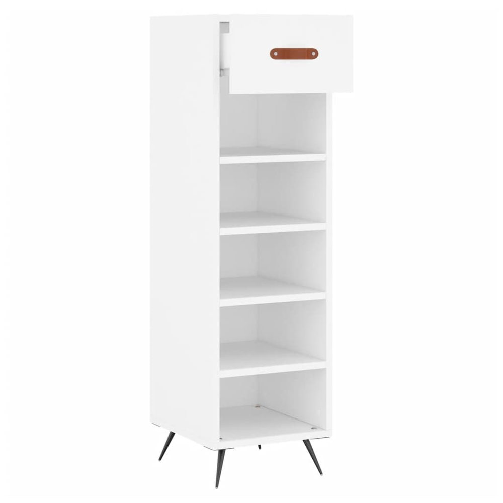 vidaXL Shoe Cabinet White 30x35x105 cm Engineered Wood S0671258641