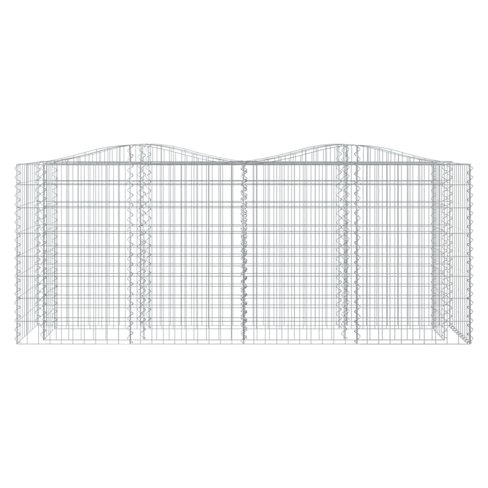 Arched Gabion Raised Bed 200x50x100 cm Galvanised Iron S0671171948