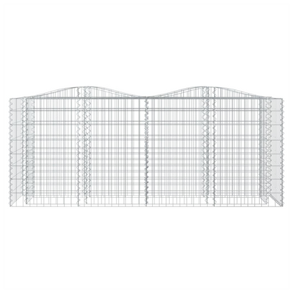 Arched Gabion Raised Bed 200x50x100 cm Galvanised Iron S0671171948